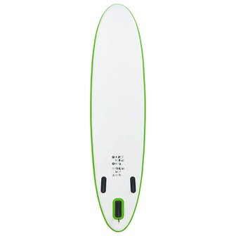 Stand-Up Paddleboard Opblaasbaar En Wit 300 x 72 x 10 cm Groen
