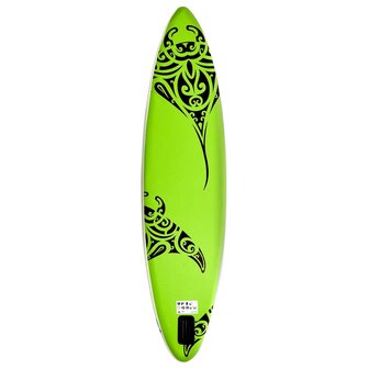 Stand Up Paddleboardset opblaasbaar 305x76x15 cm groen