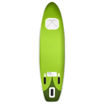 Stand Up Paddleboardset opblaasbaar 300x76x10 cm groen