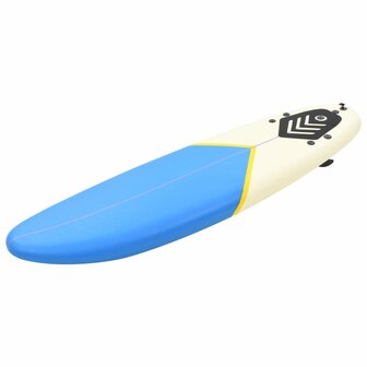 Surfplank 170 cm blauw en cr&egrave;me