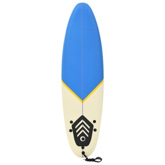 Surfplank 170 cm blauw en cr&egrave;me