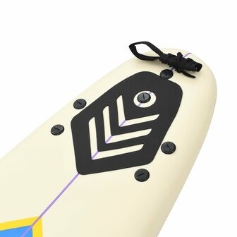 Surfplank 170 cm blauw en cr&egrave;me