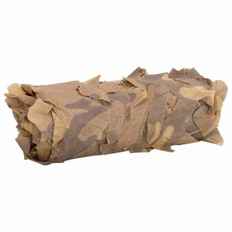 Camouflagenet met opbergzak 519x142 cm zandkleurig