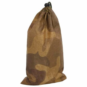 Camouflagenet met opbergzak 519x142 cm zandkleurig