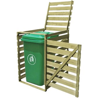 Containerberging enkel 240 L ge&iuml;mpregneerd hout