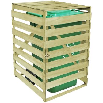 Containerberging enkel 240 L ge&iuml;mpregneerd hout