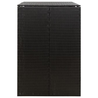 Containerberging dubbel 140x80x117 cm poly rattan zwart