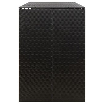 Containerberging driedubbel 207x80x117 cm poly rattan zwart
