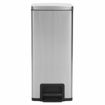 Pedaalemmer met anti-vingerafdruk 30 L RVS zilverkleurig