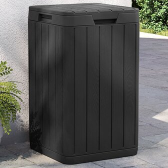 Tuinafvalbak 38x38x65 cm polypropeen antracietkleurig