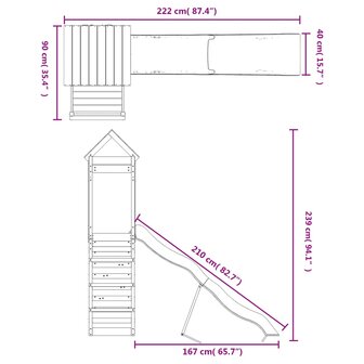 Speelhuis ge&iuml;mpregneerd grenenhout