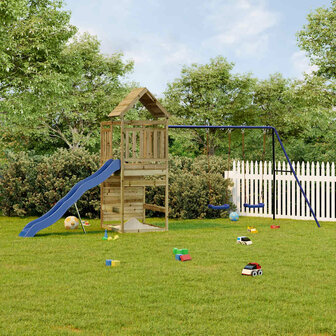 Tuinspeelset ge&iuml;mpregneerd grenenhout