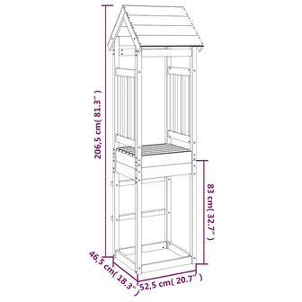 Speeltoren 52,5x46,5x206,5 cm ge&iuml;mpregneerd grenenhout