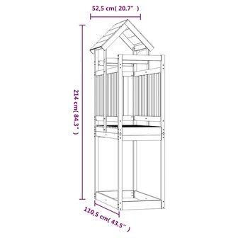 Speeltoren 52,5x110,5x214 cm ge&iuml;mpregneerd grenenhout