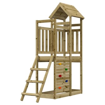 Speelhuis 52,5x110,5x214 cm ge&iuml;mpregneerd grenenhout