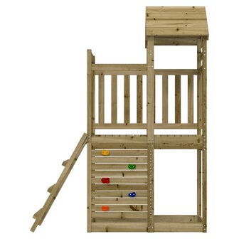 Speelhuis 52,5x110,5x214 cm ge&iuml;mpregneerd grenenhout