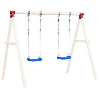 Schommelset met 2 zitjes 38x16 cm polyetheen blauw