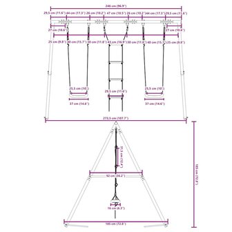 Schommelset met schommels en ladder