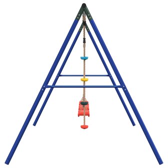 Schommelset met schommels en klimtouw met schijven