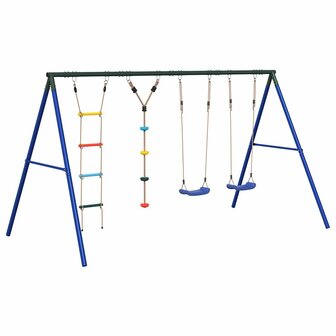 Schommelset met schommels, ladder en klimtouw met schijven