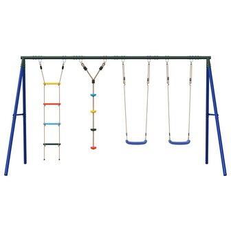 Schommelset met schommels, ladder en klimtouw met schijven