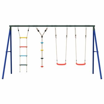 Schommelset met schommels, ladder en klimtouw met schijven
