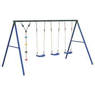 Schommelset met schommels en klimtouw met schijven