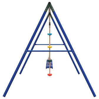Schommelset met schommels en klimtouw met schijven
