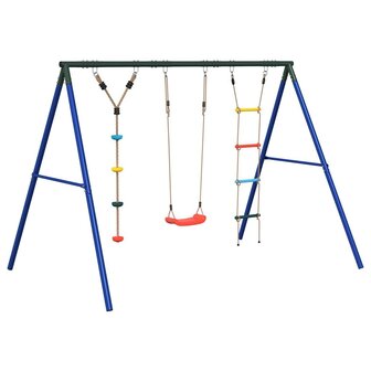 Schommelset met schommel, ladder en klimtouw met schijven
