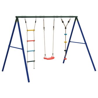 Schommelset met schommel, ladder en klimtouw met schijven