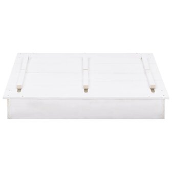 Zandbak 95x90x15 cm vurenhout wit