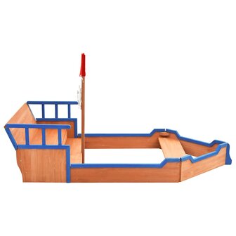 Zandbak piratenschip 190x94,5x101 cm vurenhout