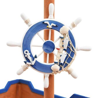 Zandbak piratenschip 190x94,5x101 cm vurenhout