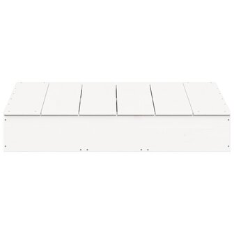 Zandbak met deksel 111x111x19,5 cm massief grenenhout wit