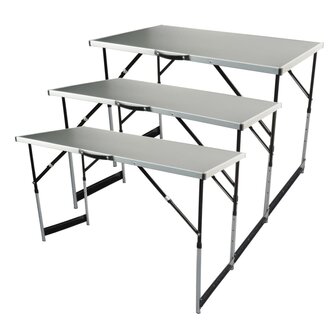 3-delige Klaptafelset multifunctioneel aluminium