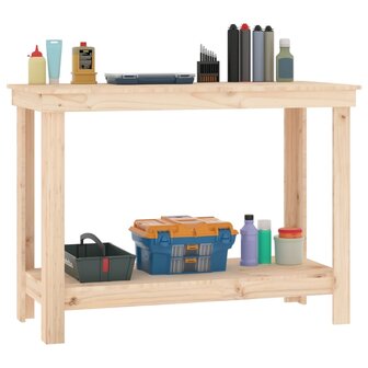 Werkbank Massief Grenenhout 110 x 50 x 80 cm Naturel
