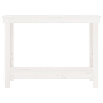 Werkbank 110x50x80 cm massief grenenhout wit