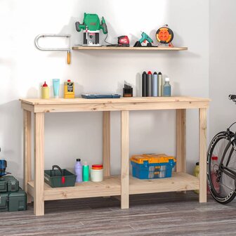 Werkbank 140x50x80 cm massief grenenhout