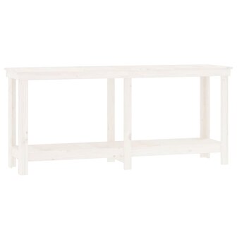 Werkbank 180x50x80 cm massief grenenhout wit