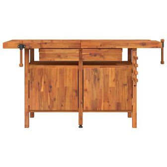 Werkbank met lades en bankschroeven 162x62x83 cm acaciahout