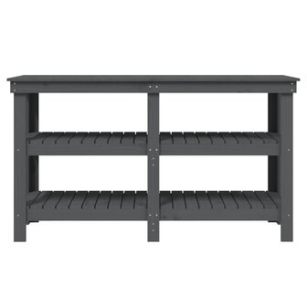Werkbank 142,5x50x80 cm massief grenenhout grijs