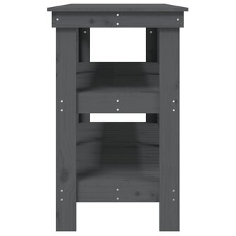 Werkbank 142,5x50x80 cm massief grenenhout grijs