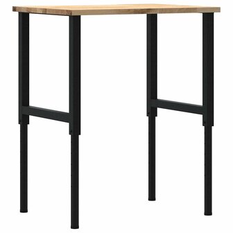 Werkbank 80x60x(71,5-98) cm massief eikenhout