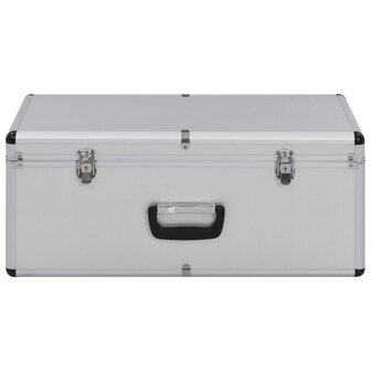 Opbergkoffers 2 st aluminium zilverkleurig