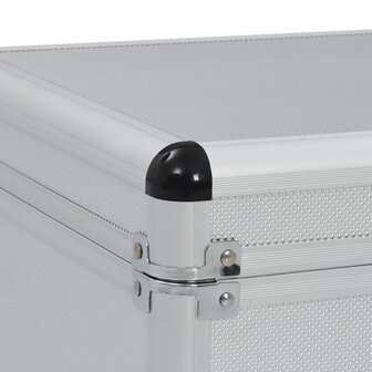 Opbergkoffers 2 st aluminium zilverkleurig