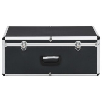 Opbergkoffers 2 st aluminium zwart