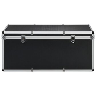 Opbergkoffers 3 st aluminium zwart