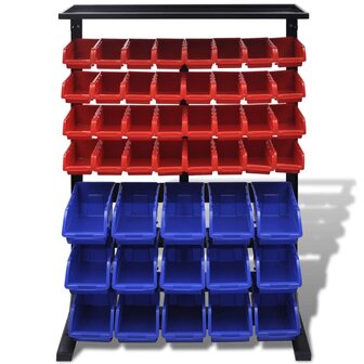Garage opbergrek (Blauw en Rood)