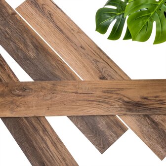 Planken 30 st GL-WA34 hout-look schuurhout eiken omberbruin