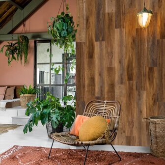 Planken 30 st GL-WA34 hout-look schuurhout eiken omberbruin